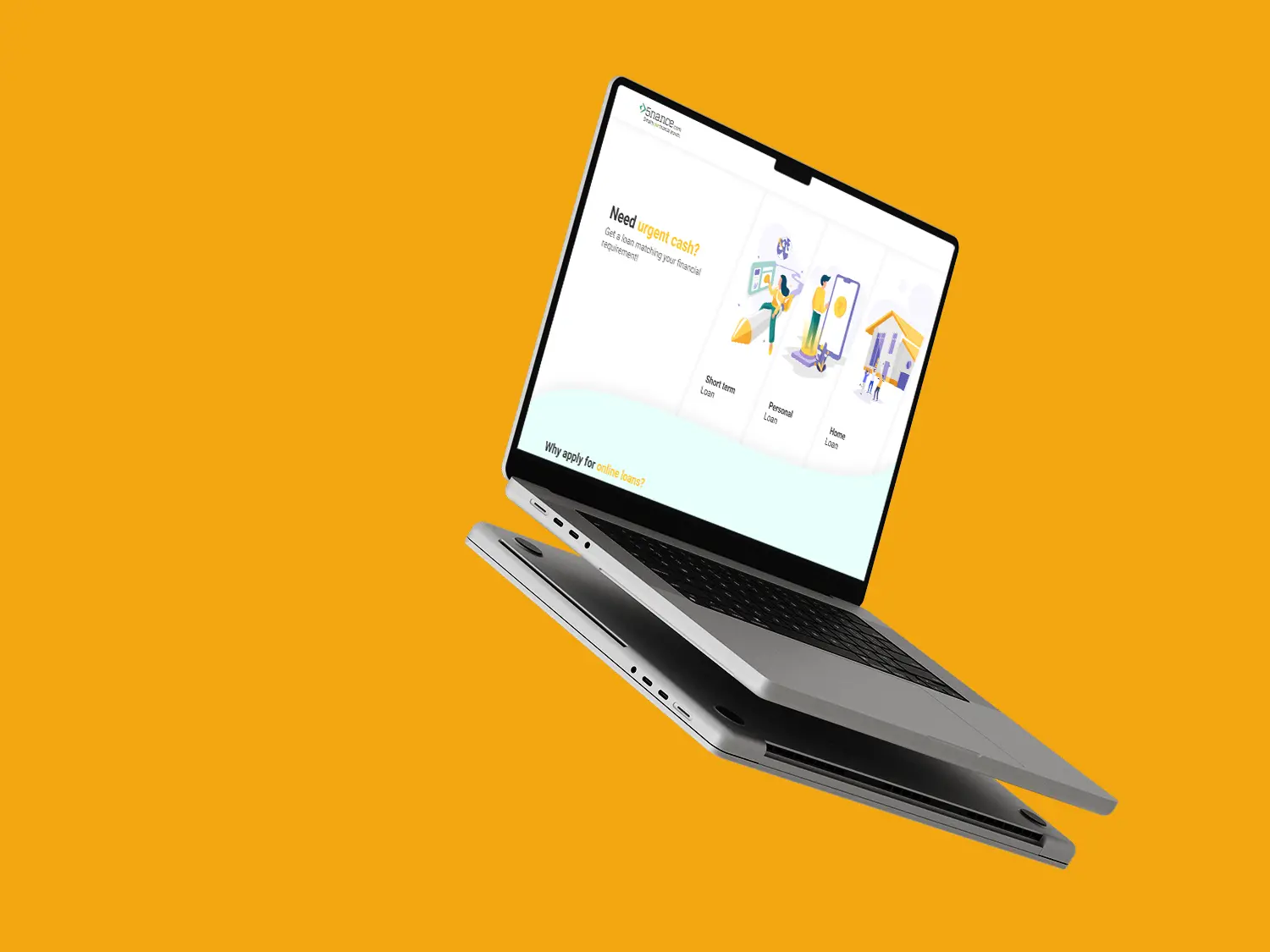 Landing page of loans